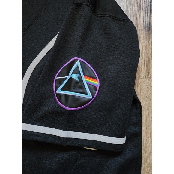 Pink Floyd Vintage Liquid Blue Button Up Embroidered Baseball Jersey Medium VTG - Picture 4 of 9